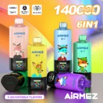 Airmez FOX 6-u-1 jednokratni vape s 140.000 povlačenja｜45 ml · Mesh grijač