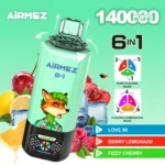 Airmez FOX 6-u-1 jednokratni vape s 140.000 povlačenja|45 ml · Mesh grijač - Slika 3
