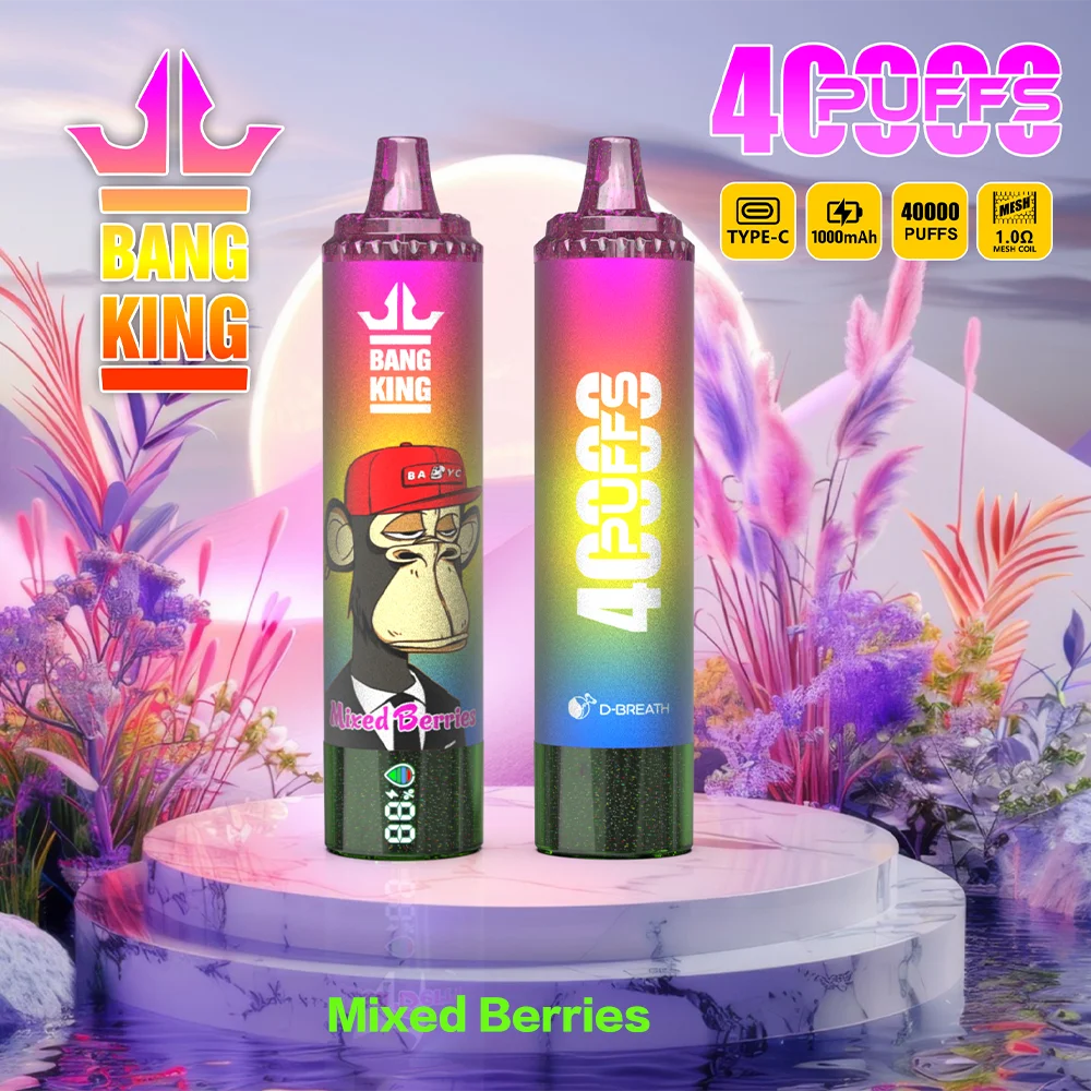 Bang-King-40000-Puffs-Tornado-Mixed-Berries.webp Bang King Tornado 40000 Puffs – Jednokratni Vape s 25ml Tekućine i Dugotrajnom Baterijom - Slika 1