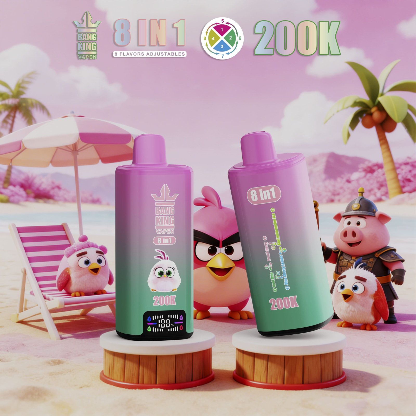 Bang King 200K Vape – 8 u 1 Okusa, do 200.000 Puffova - Slika 7