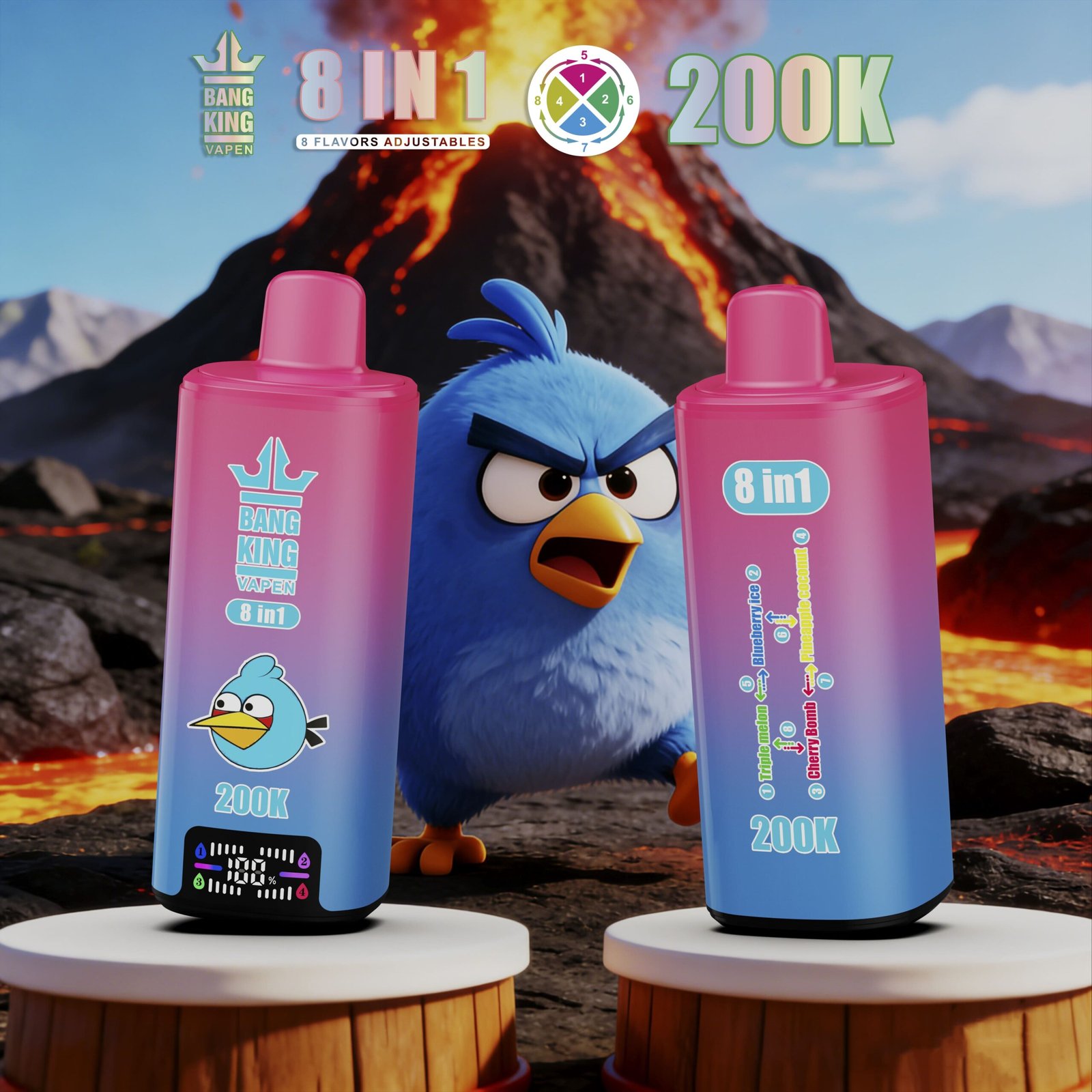 Bang King 200K Vape – 8 u 1 Okusa, do 200.000 Puffova - Slika 6