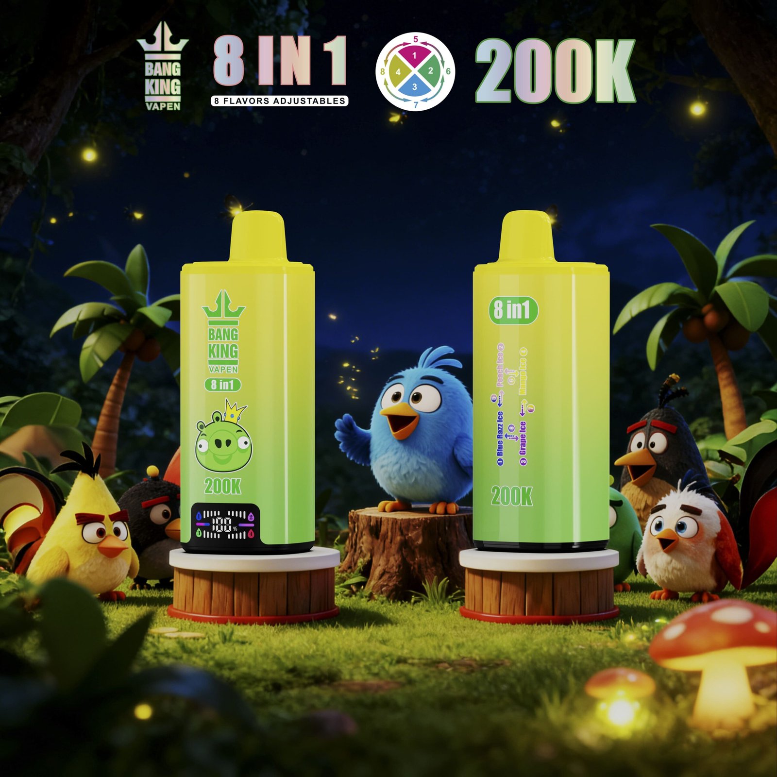 Bang King 200K Vape – 8 u 1 Okusa, do 200.000 Puffova - Slika 14