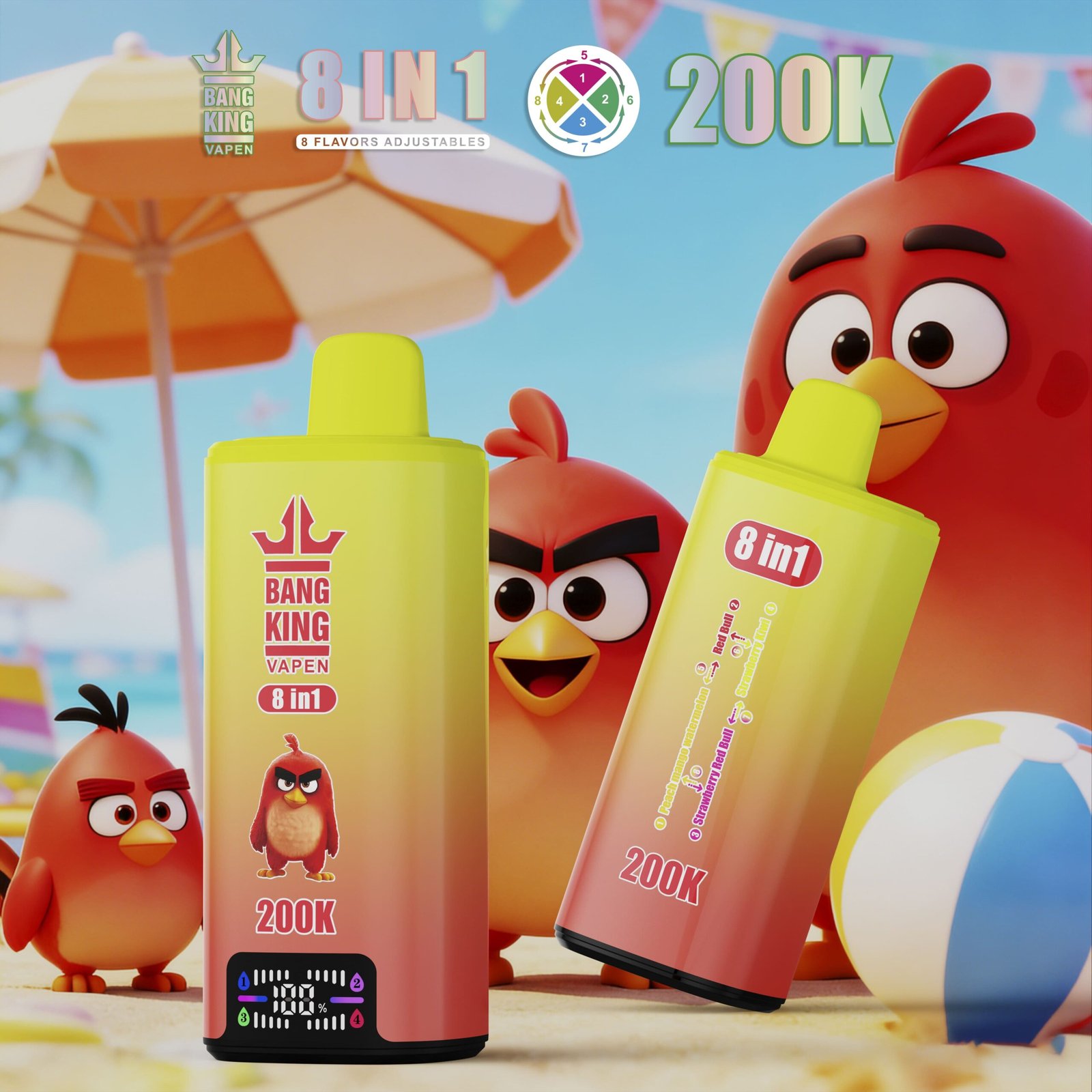Bang King 200K Vape – 8 u 1 Okusa, do 200.000 Puffova - Slika 13