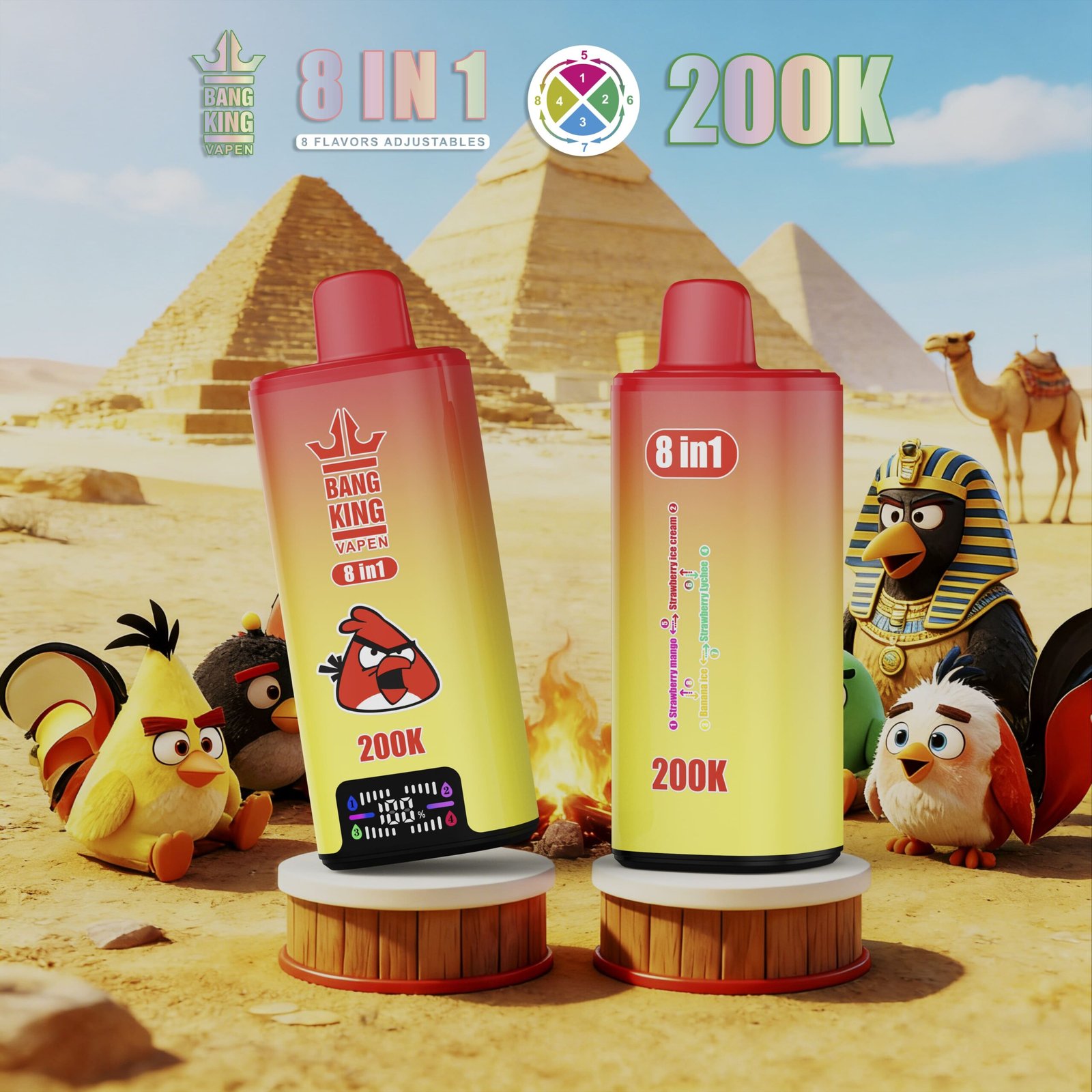 Bang King 200K Vape – 8 u 1 Okusa, do 200.000 Puffova - Slika 12