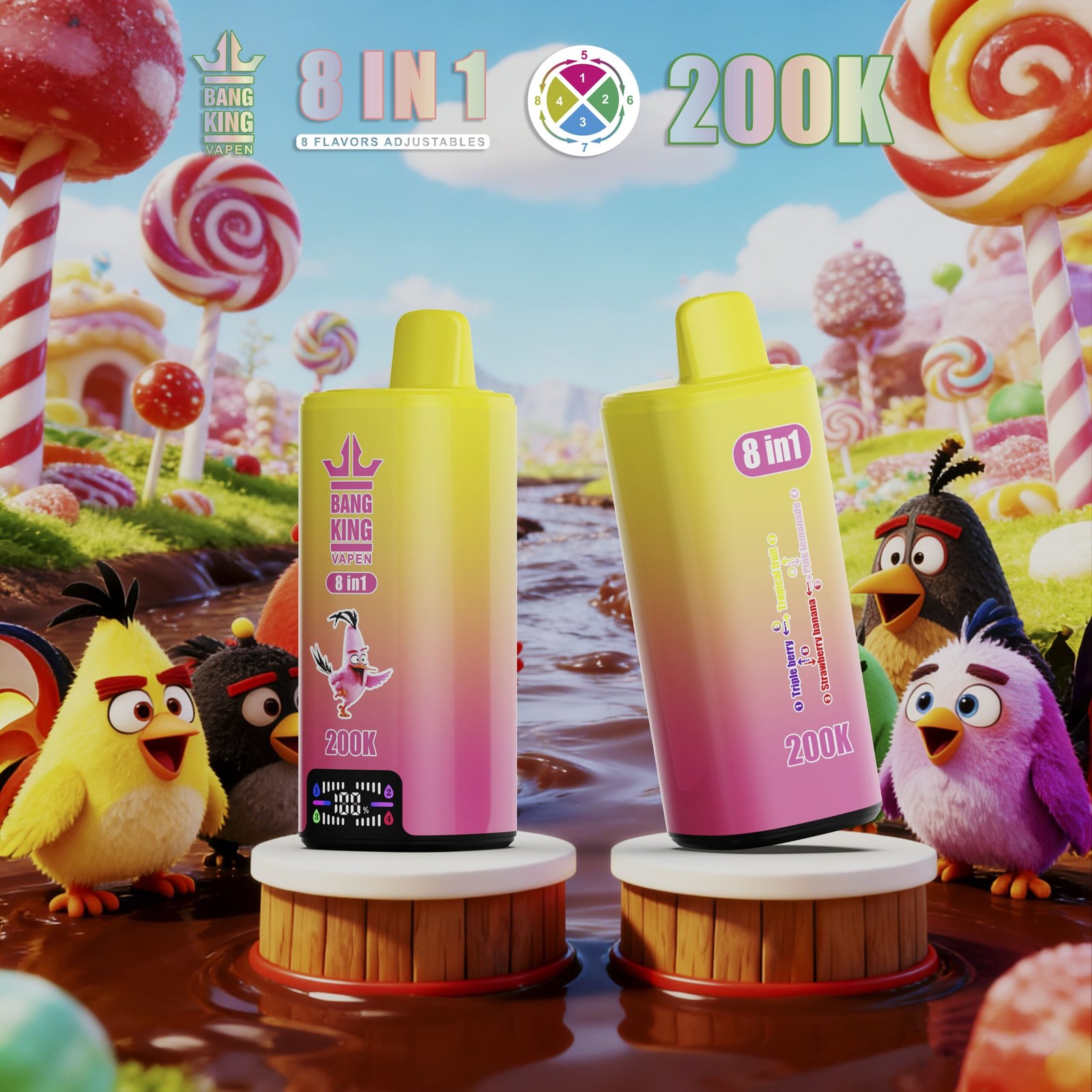 Bang King 200K Vape – 8 u 1 Okusa, do 200.000 Puffova - Slika 8