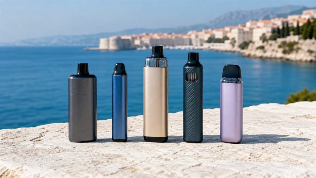Bang King vape modeli na jadranskoj kamenoj površini za hrvatski vodič