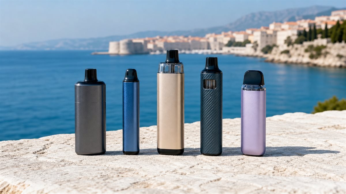 Bang King vape modeli na jadranskoj kamenoj površini za hrvatski vodič