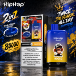 HIPHOP Twins 2-in-1 80K – Jednokratni Vape s Dva Okusa u Jednom Uređaju - Slika 10