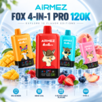 Airmez Fox 120000 Puffs 4-u-1 Pro – Jednokratni Vape s 120K Udisaja i Pametnim Ekranom